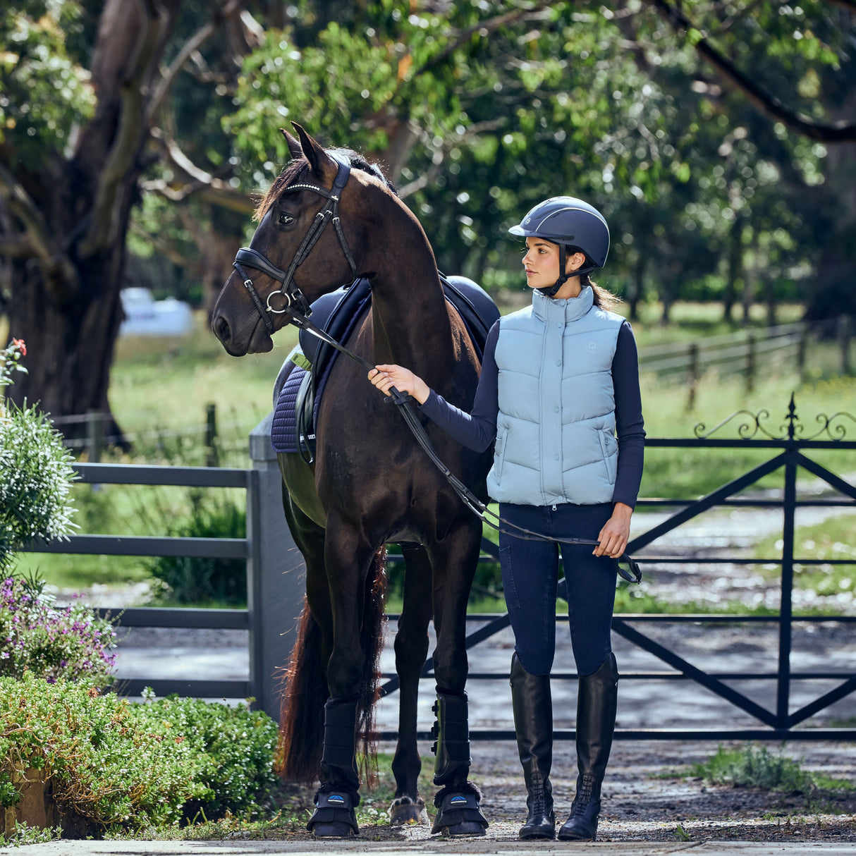 Dublin Ladies Puffer Body Warmer #colour_blue-fog
