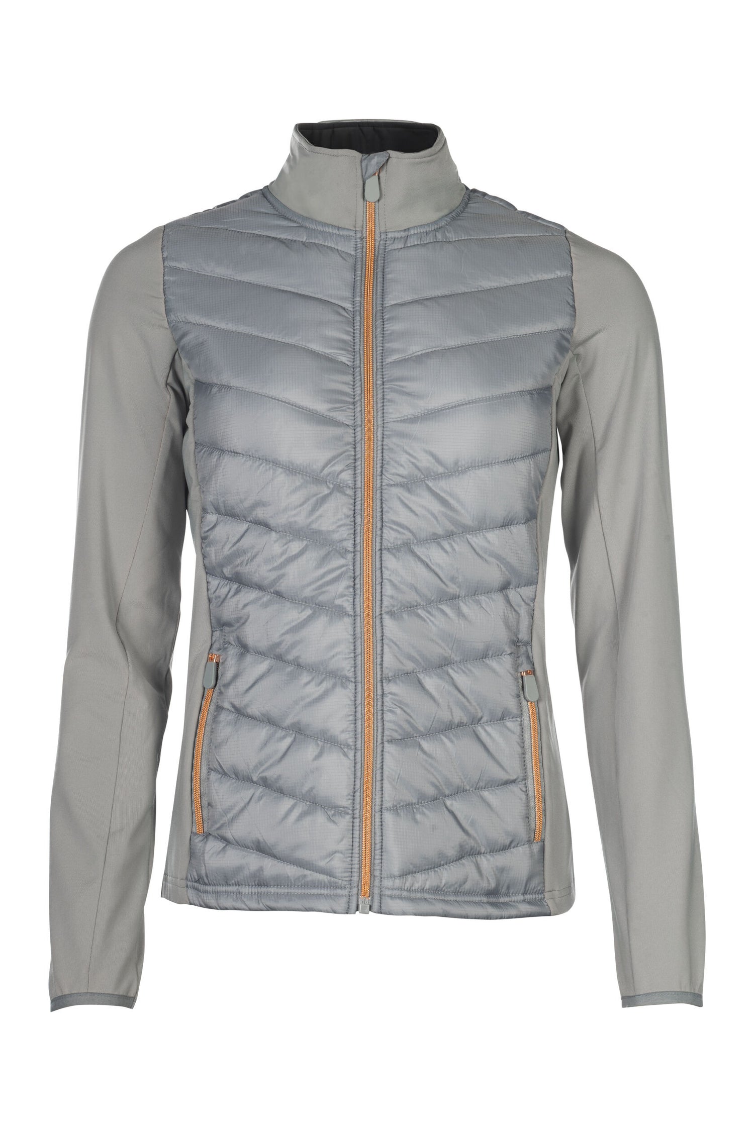 HKM Children's Jersey/Nylon Jacket -Prag- Style #colour_grey-rose-gold