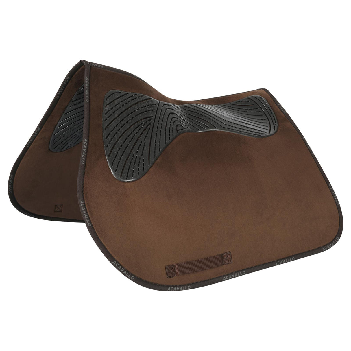 Acavallo Twin Sided Classic Gel Dressage Pad With Rope #colour_brown
