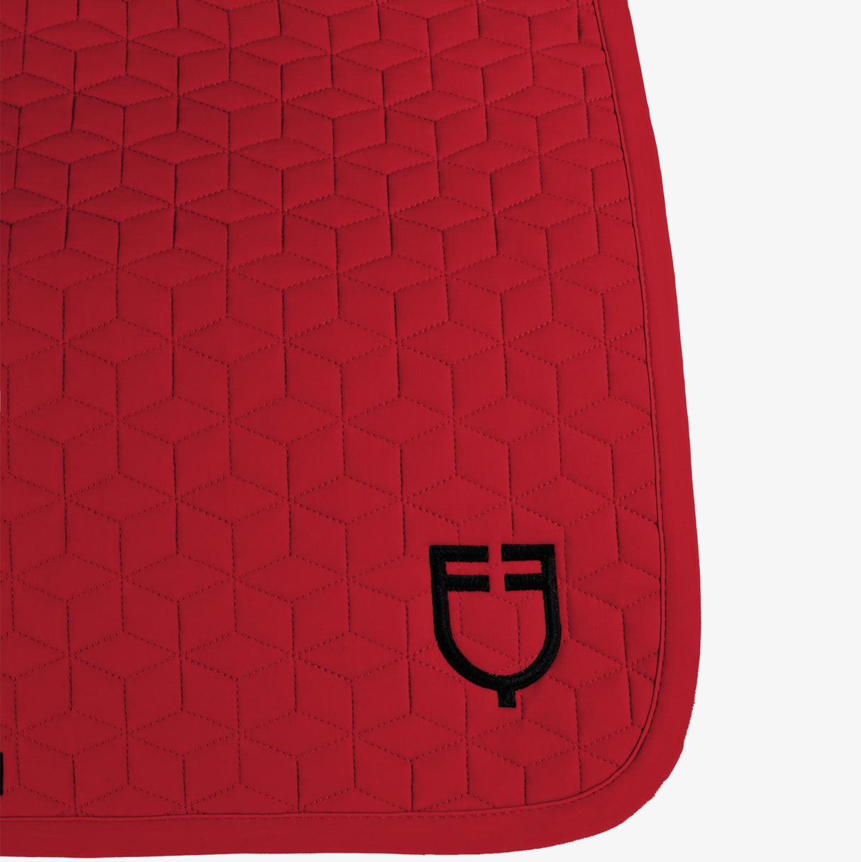 Equestro Jumping Saddle Pad Cube Quilting #colour_burgundy