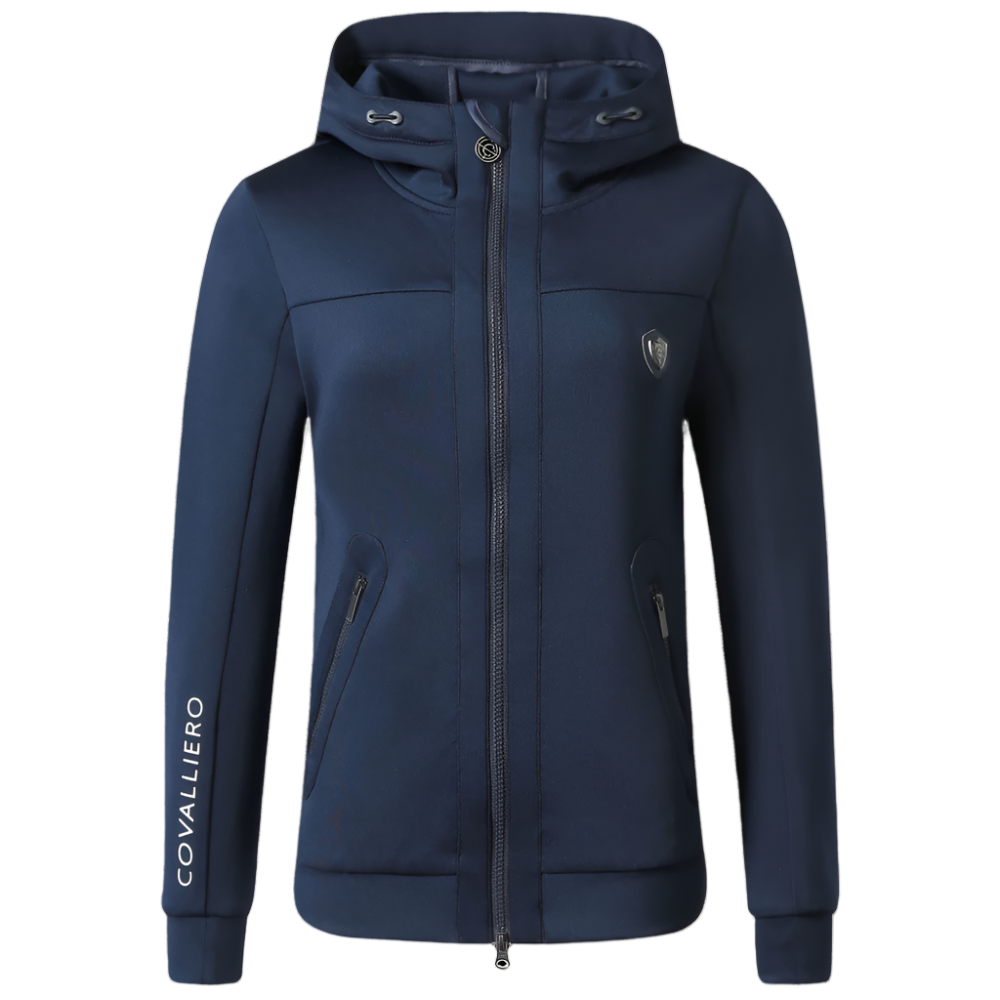 Covalliero Ladies Sporty Hoody Jacket #colour_dark-navy