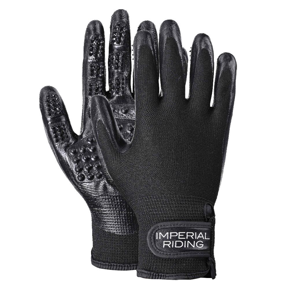 Imperial Riding Deep Clean Grooming Glove #colour_black