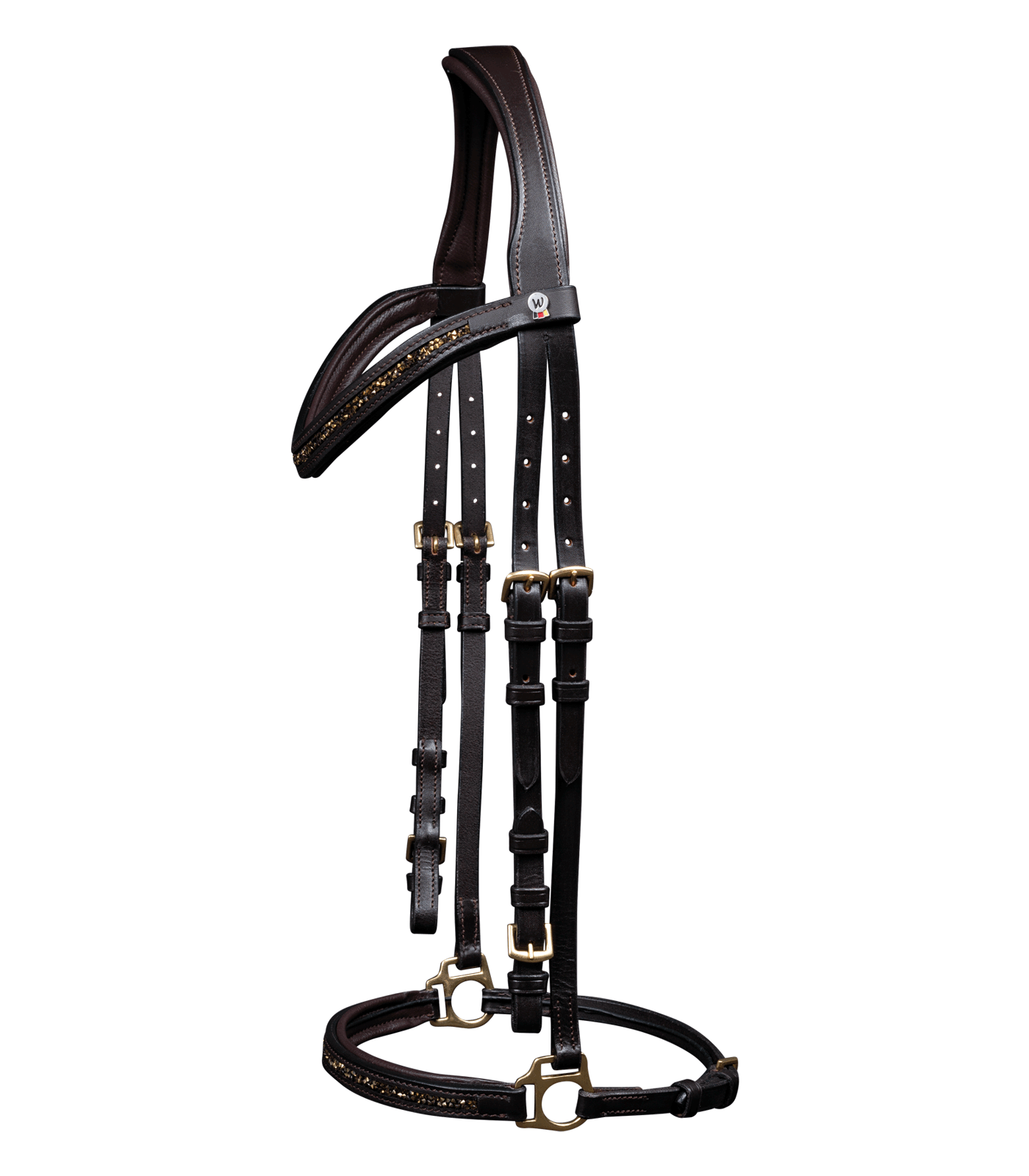 Waldhausen Icelandic Ice Bridle #colour_brown-gold