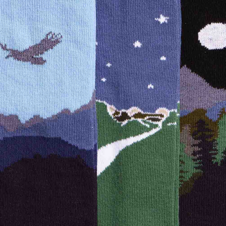 Toggi Landscape Socks 3 Pack #colour_blue-black-green