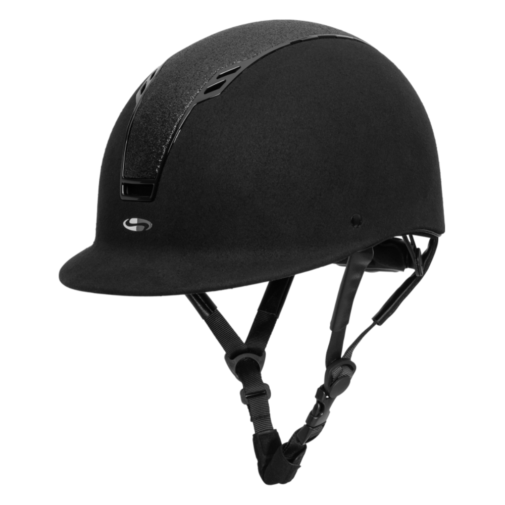 SWING H22 Shine Riding Helmet #colour_black-velvet-black-shine