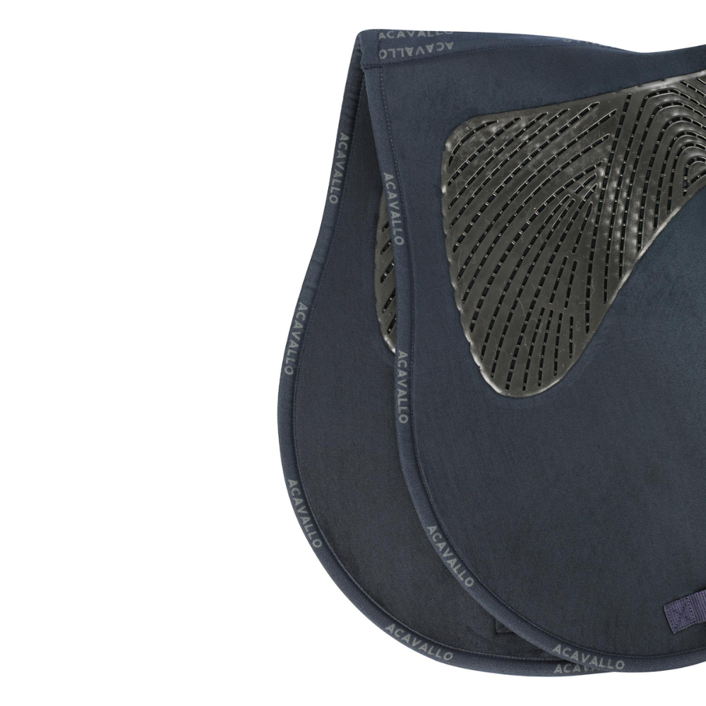 Acavallo Twin Sided Classic Gel Dressage Pad With Rope #colour_blue
