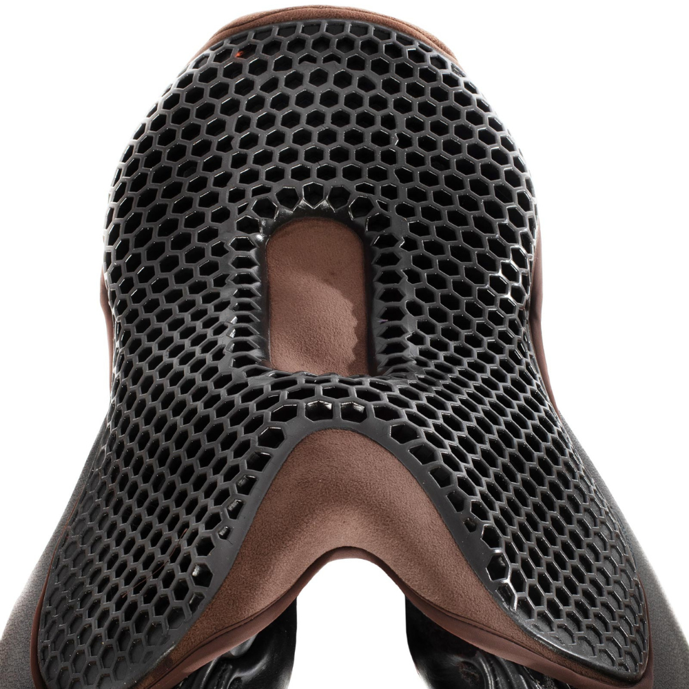 Acavallo Ortho-Pubis Seat Saver Jumping Hexagonal Gel-Out Dri-Lex 20mm #colour_brown