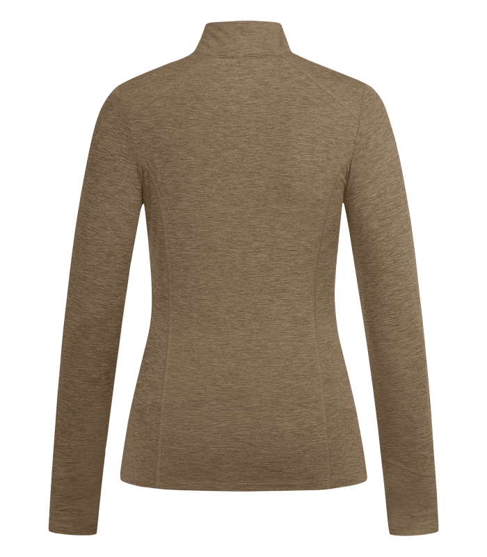 E.L.T Ladies Milano Functional-Zip Shirt #colour_cappuccino-melange