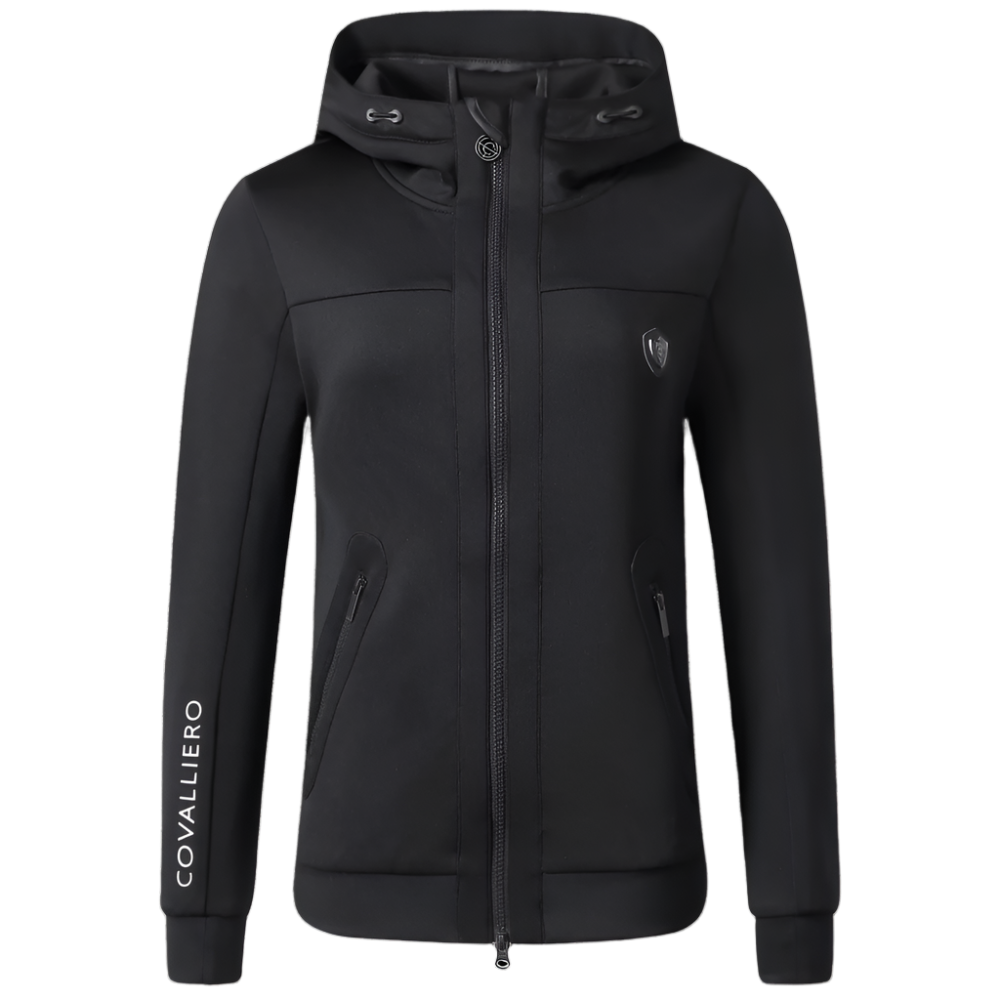 Covalliero Ladies Sporty Hoody Jacket #colour_black