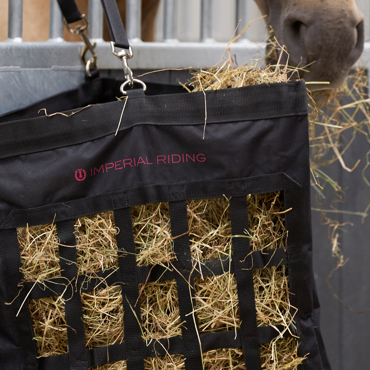 Imperial Riding Corner Web Hay Feeder #colour_black