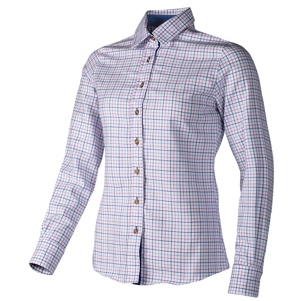 Baleno Nina Ladies Classic Blouse With a Modern Touch #colour_check-pink-blue