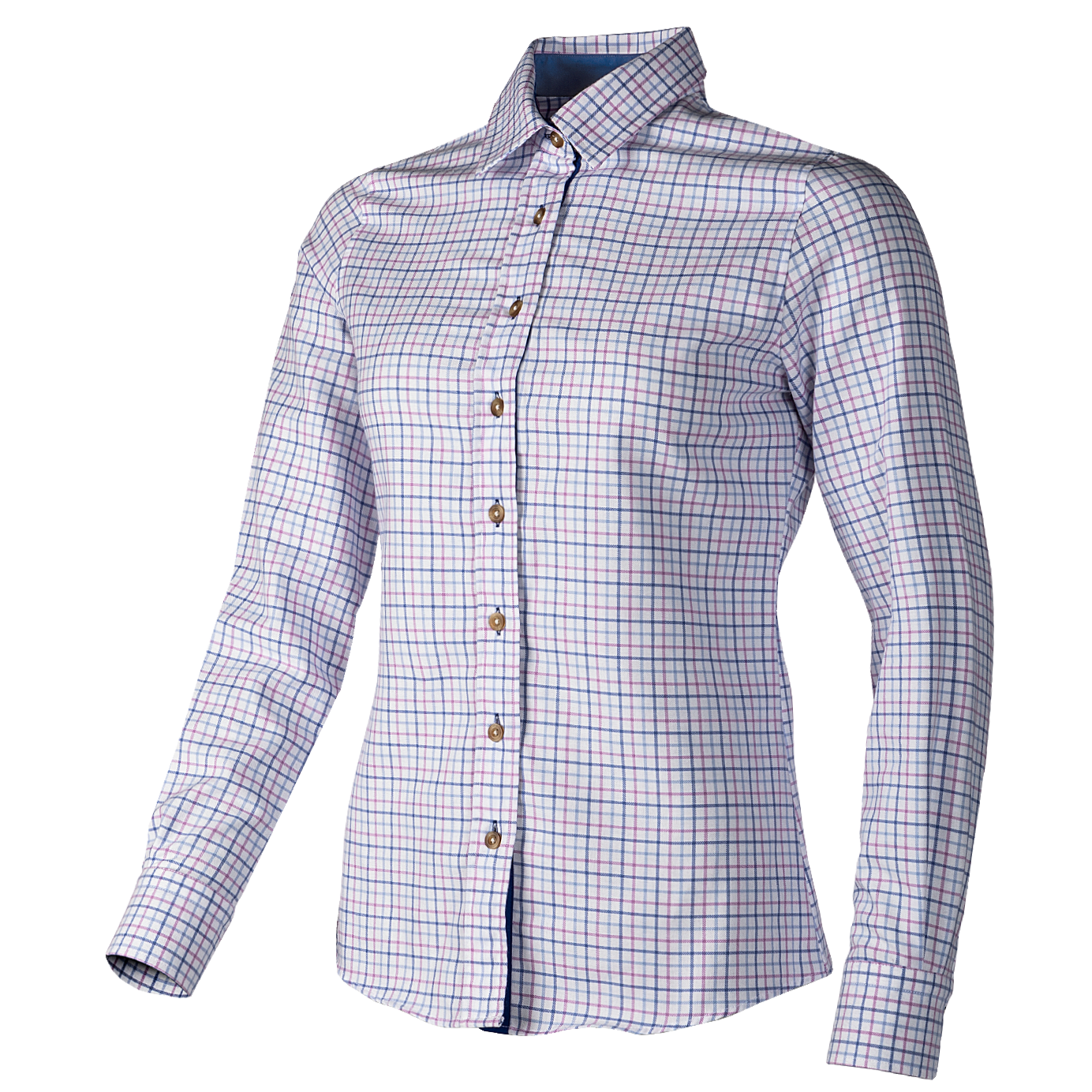 Baleno Nina Ladies Classic Blouse With a Modern Touch #colour_check-pink-blue