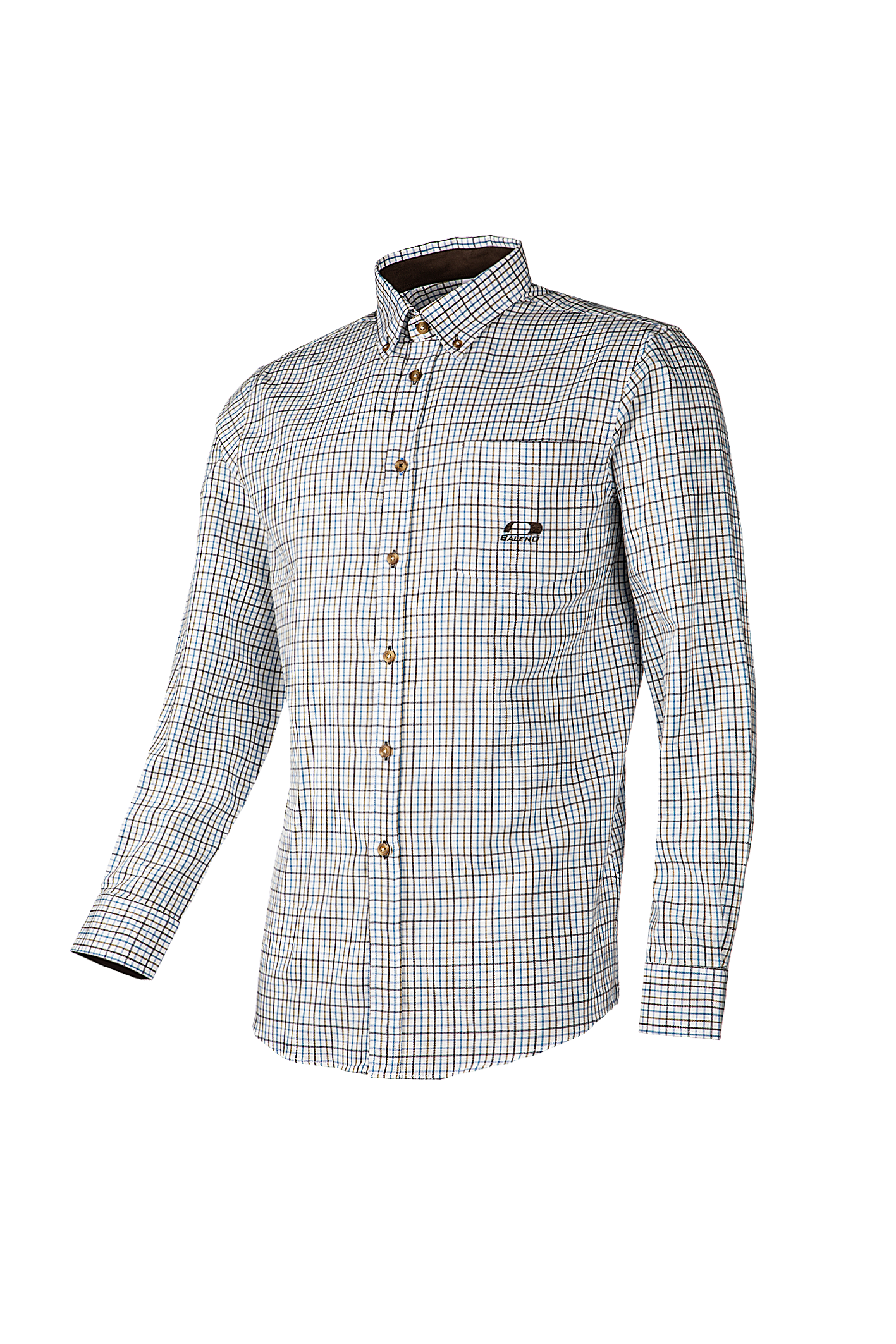 Baleno Berkley Mens Stylish Shirt #colour_check-sand-blue