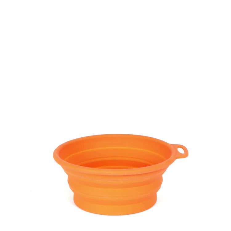 Mountain Paws Collapsible Silicone Dog Bowl #colour_orange