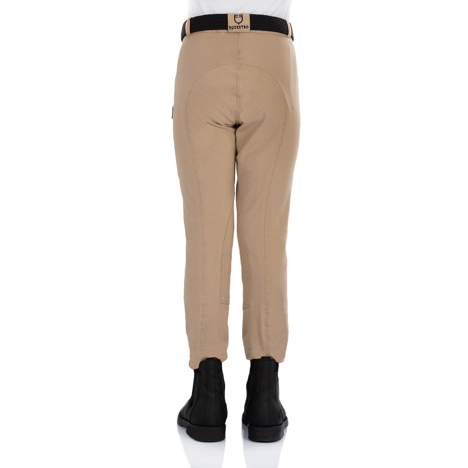 Equestro Leilani Model Junior Jodhpur Breeches In Stretch Material #colour_beige