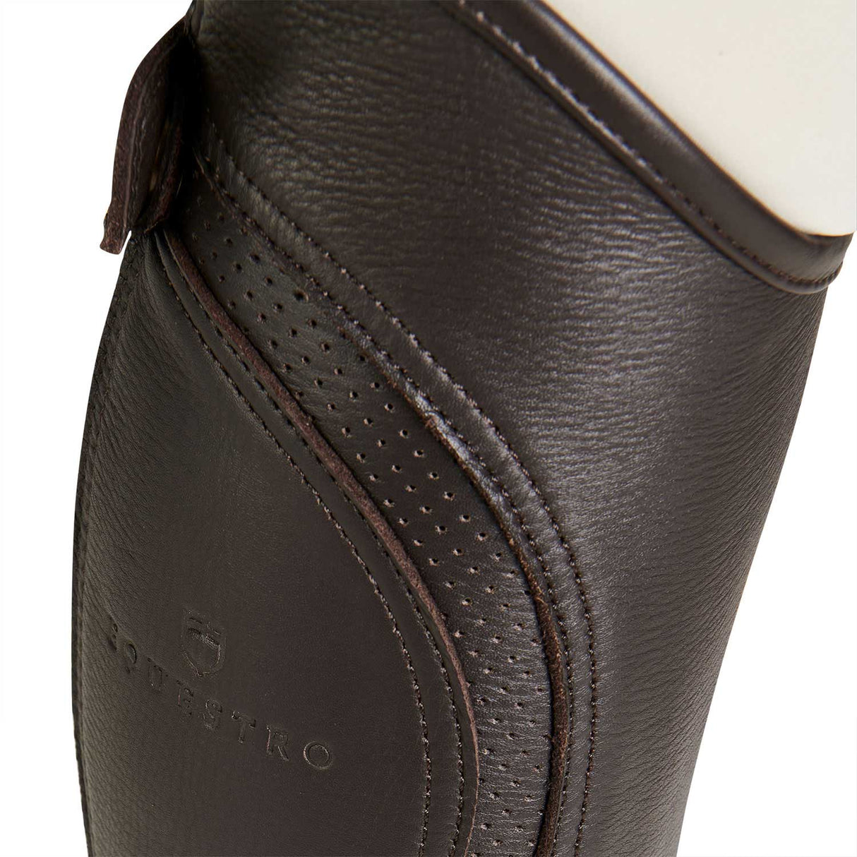 Equestro Unisex Gaiters Perforated Leather Maximum Comfort #colour_brown
