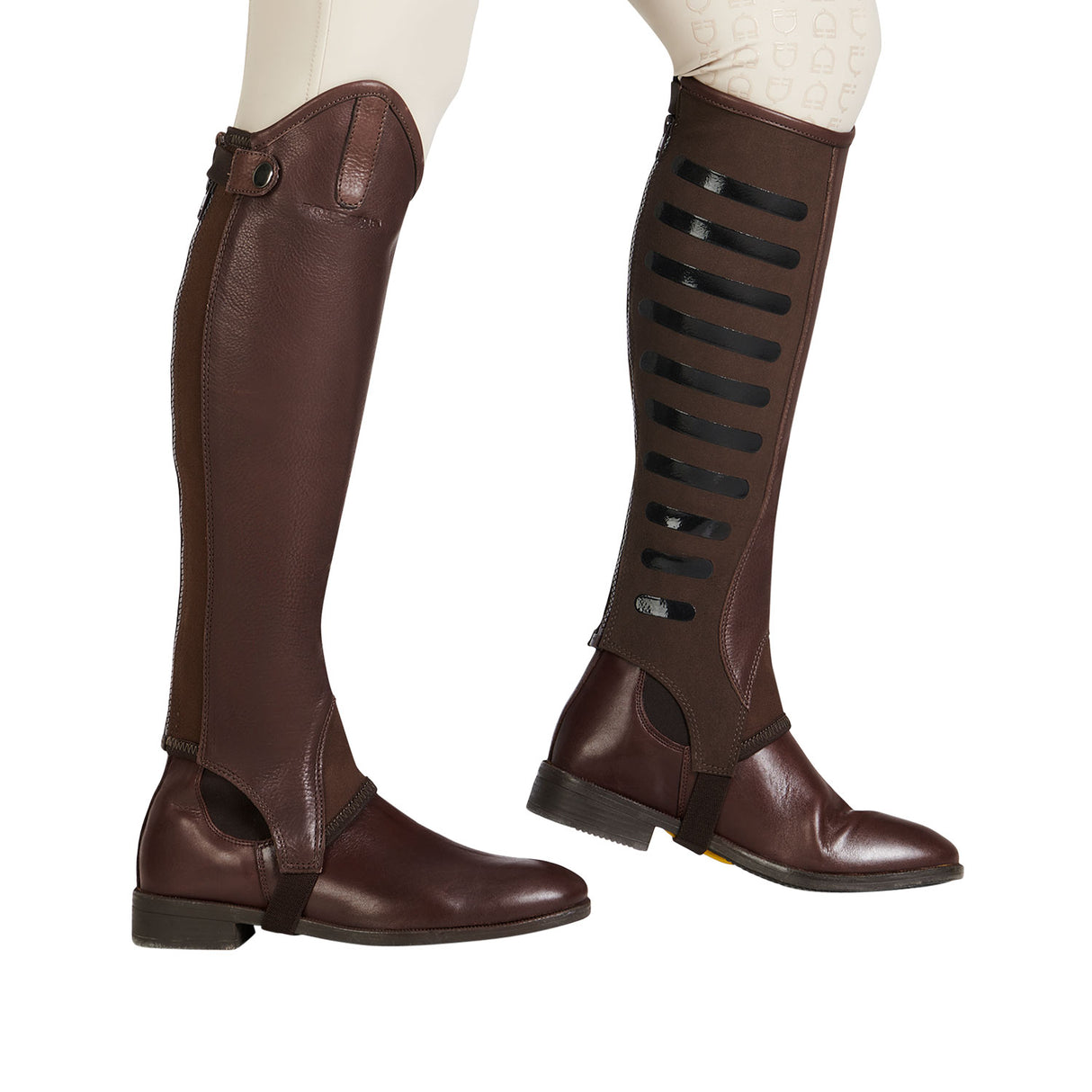 Equestro Unisex Gaiters With Silicone Inserts #colour_brown