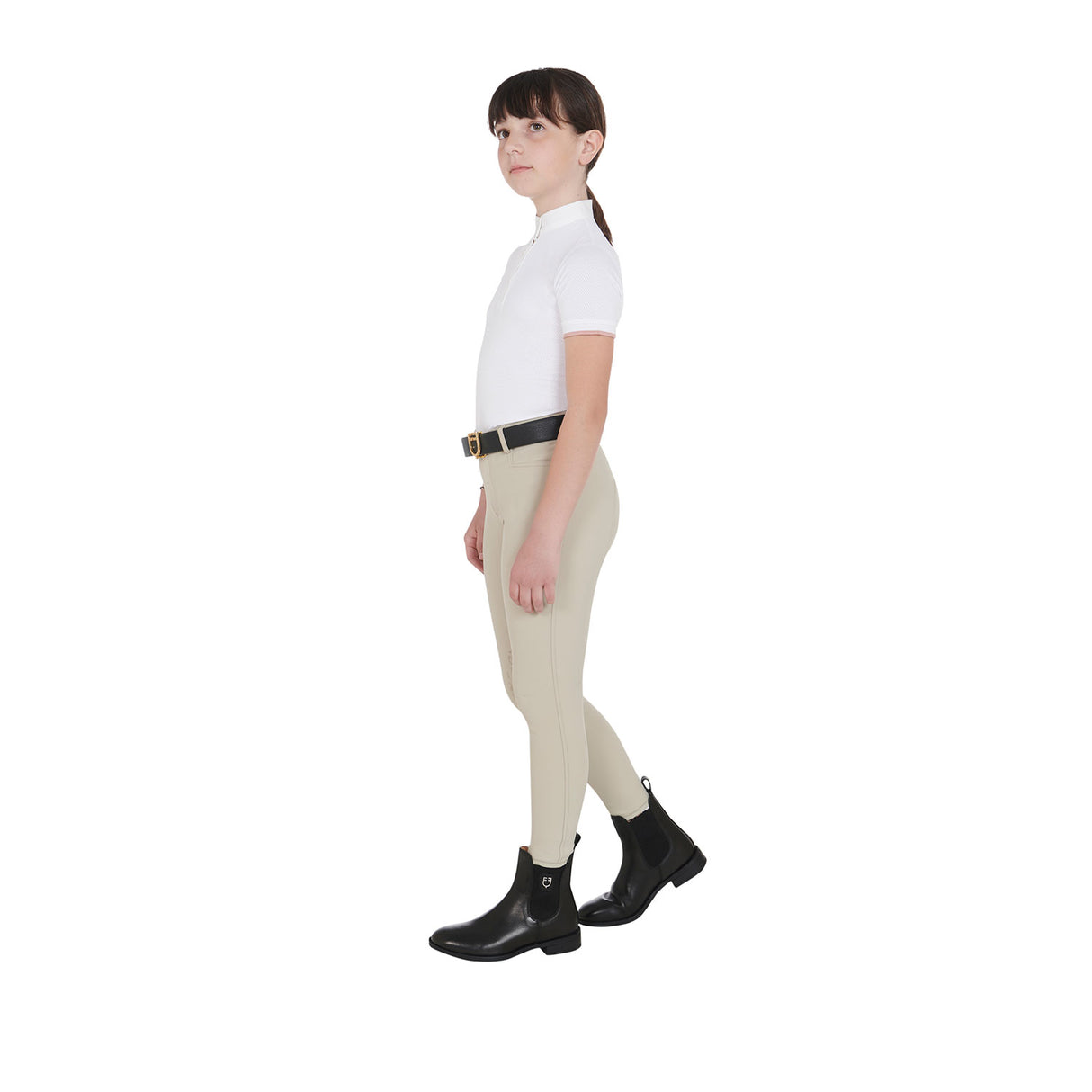 Equestro Unisex Ankle Boots With Side Elastics #colour_black