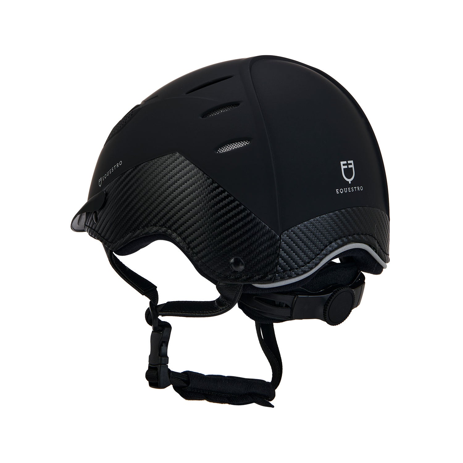 Equestro Ultra Light Helmet In Durable Plastic #colour_black