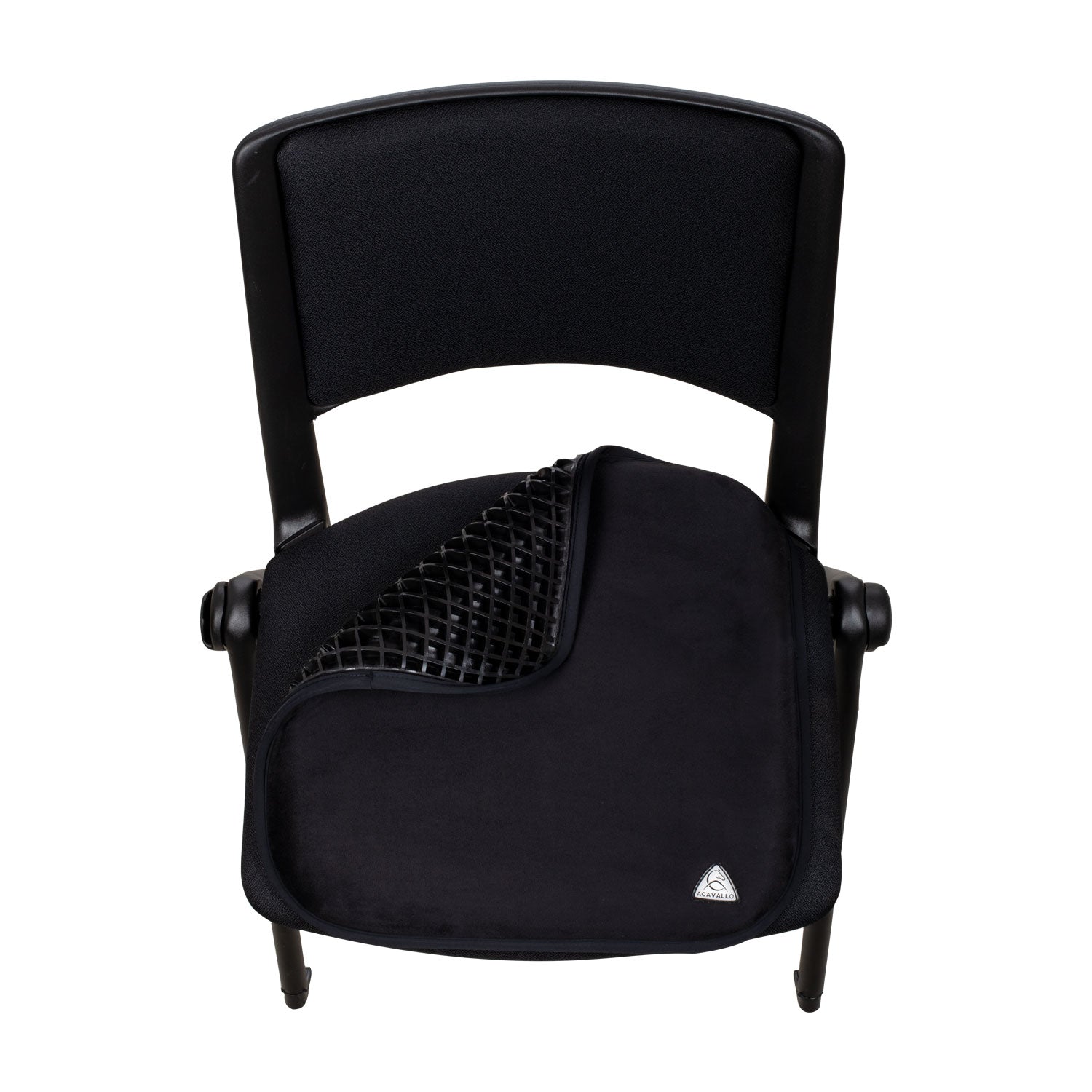 Acavallo Chair Seat Saver Classic Gel Suede #colour_black