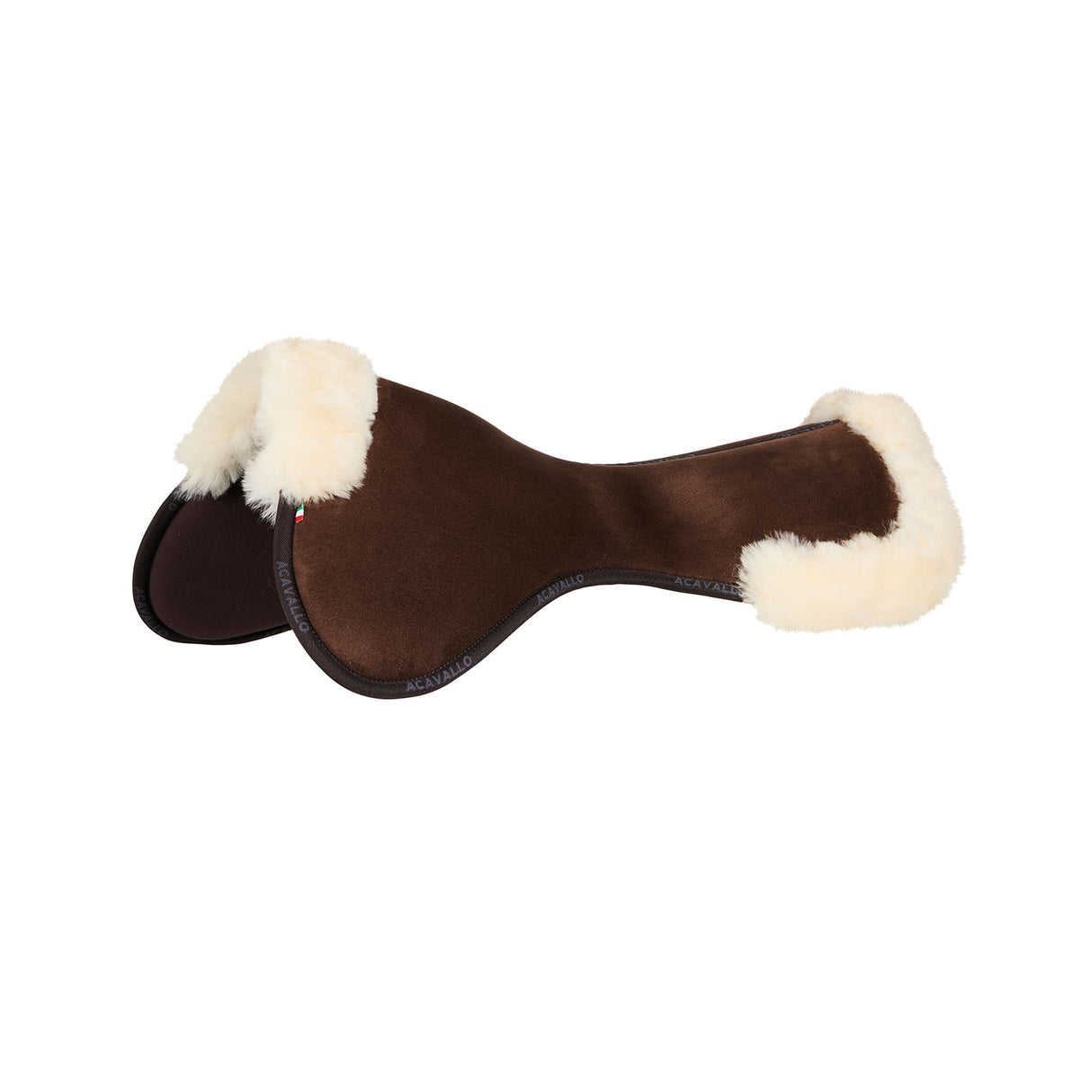 Acavallo Pad MF-S JCCS-S CW-CS Suede Cut-Out Sheepskin Flat #colour_brown-natural