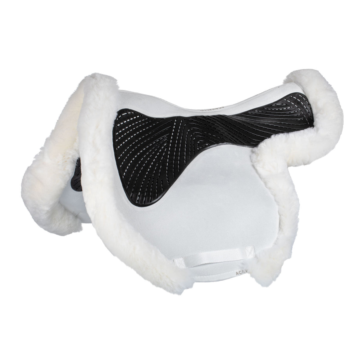 Acavallo Saddle Pad JS-S CW-CS Cut-Out Numnah Twin Sided Gel Grip #colour_white-white