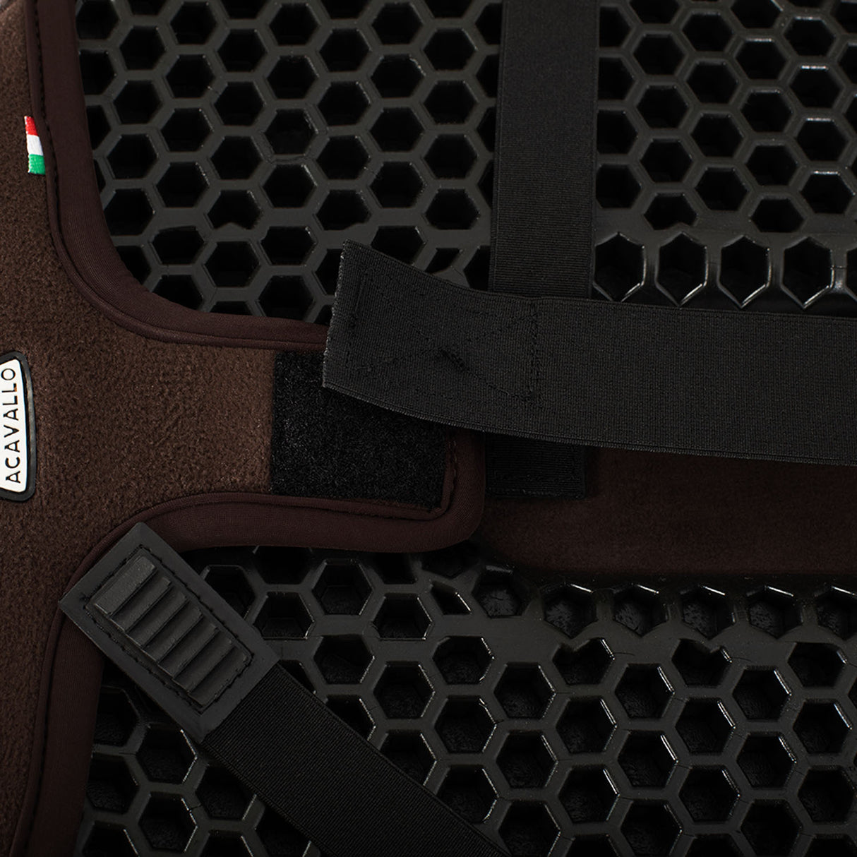 Acavallo Ortho-Pubis Seat Saver Jumping Classic Gel-In Dri-Lex 20mm #colour_brown