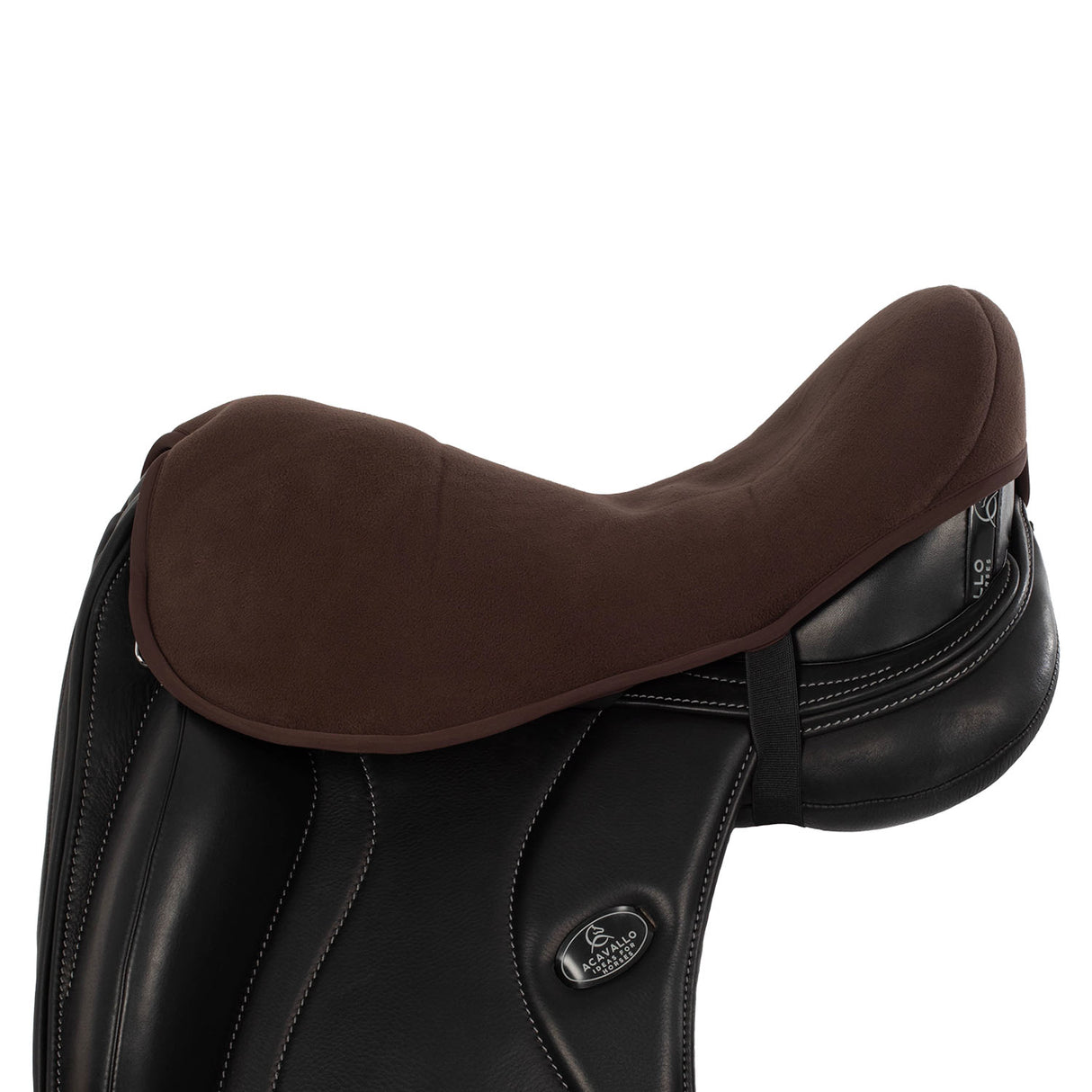 Acavallo Ortho-Coccyx Seat Saver Dressage Classic Gel-In Dri-Lex 20mm #colour_brown