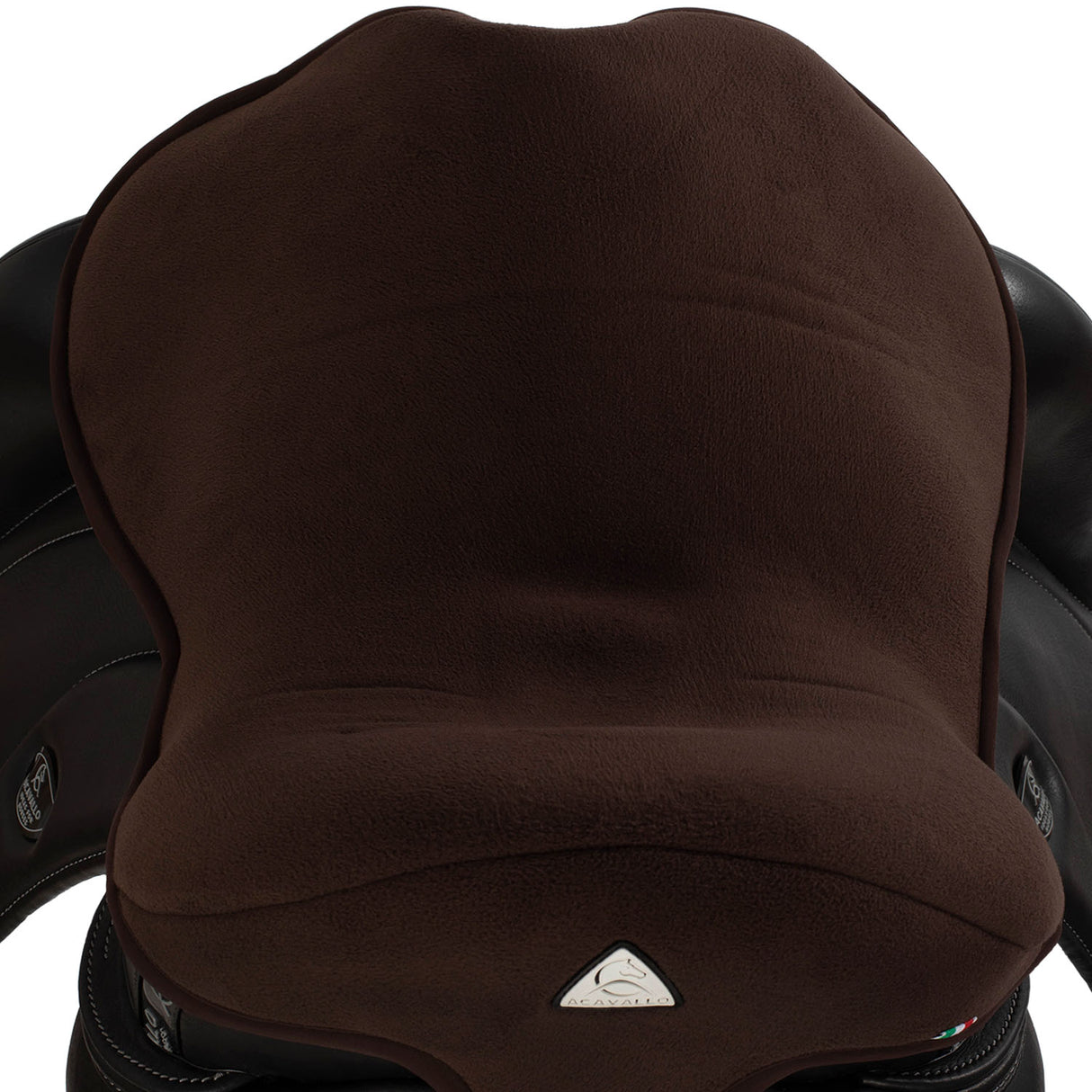 Acavallo Ortho-Coccyx Seat Saver Dressage Classic Gel-In Dri-Lex 20mm #colour_brown