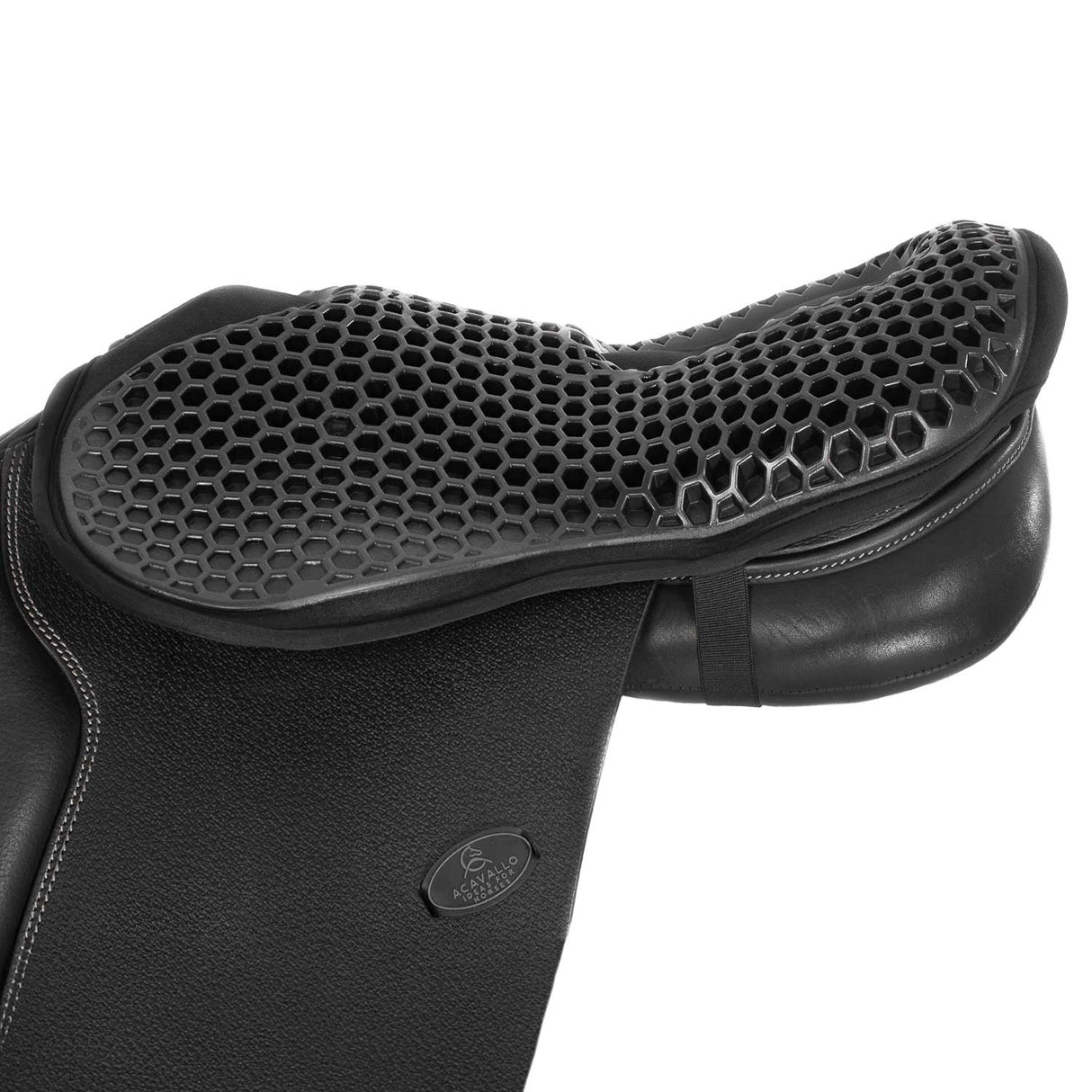 Acavallo Ortho-Coccyx Seat Saver Jumping Hexagonal Gel-Out Dri-Lex 20mm #colour_black