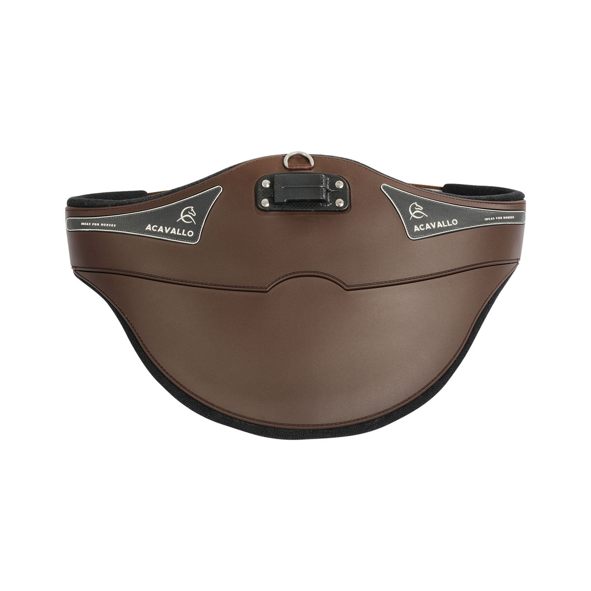 Acavallo Jumping Stud Guard Girth Gel Classic PVC #colour_brown