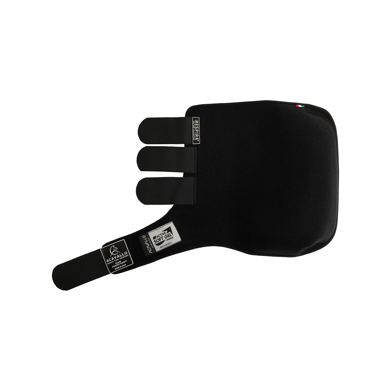 Acavallo Respira Newprene Back Boots Gel Lined #colour_black