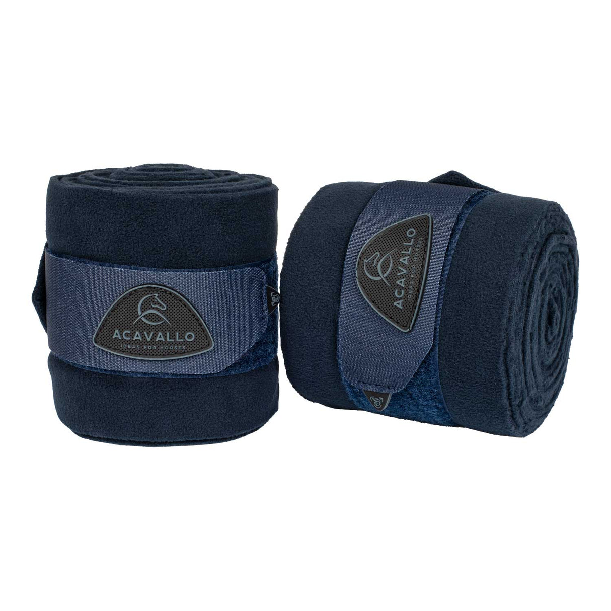 Acavallo Fleece Exercise Bandages Hook-And-Loop Closure Fastening #colour_blue