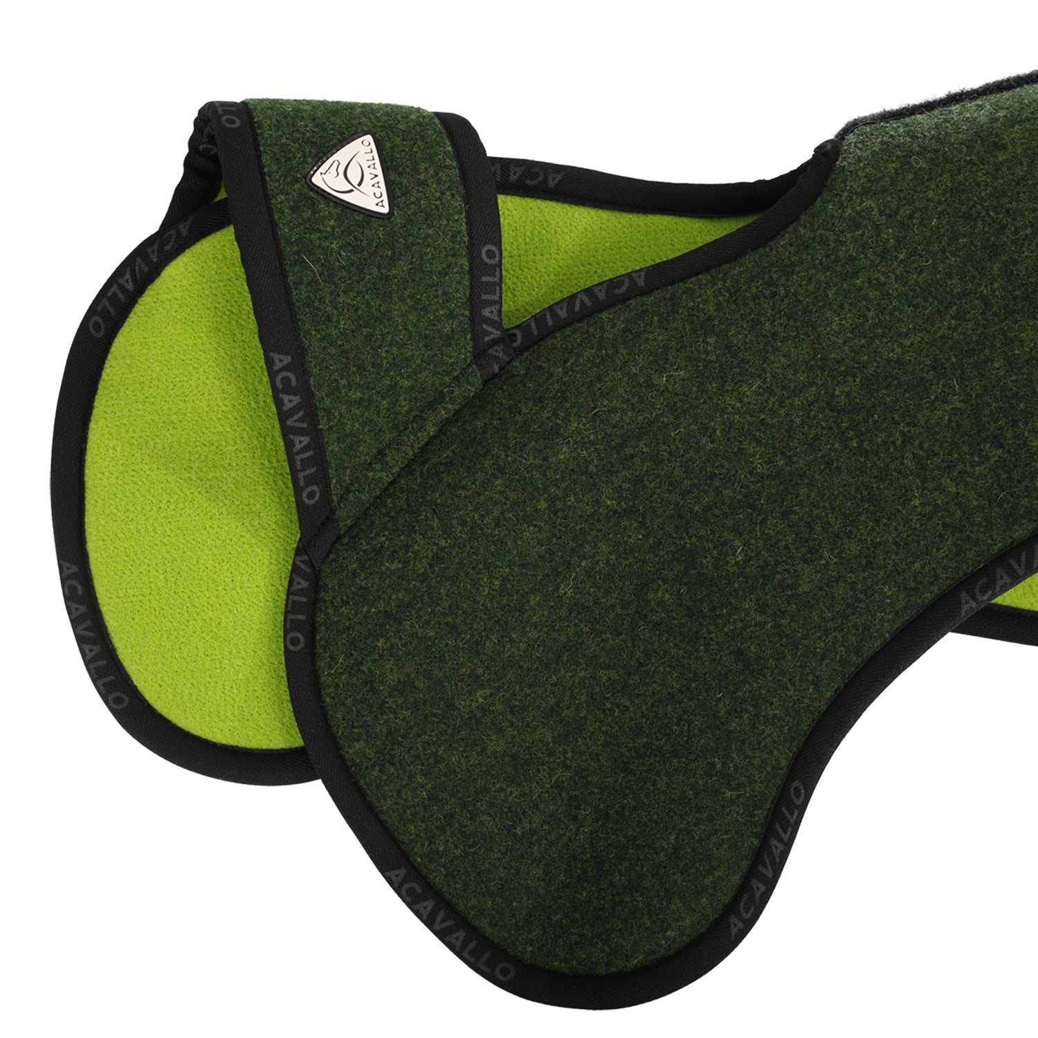 Acavallo Pad Piuma WFS Pocket Double Felt Front Riser #colour_green