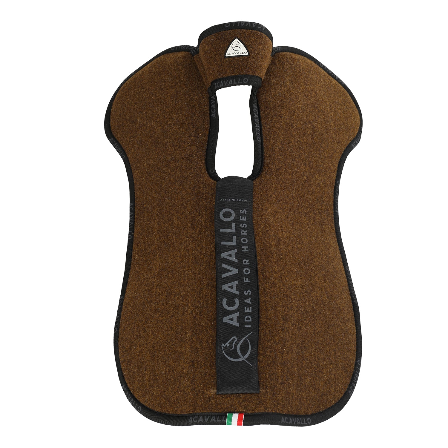 Acavallo Pad Piuma WFS Pocket Double Felt Front Riser #colour_brown