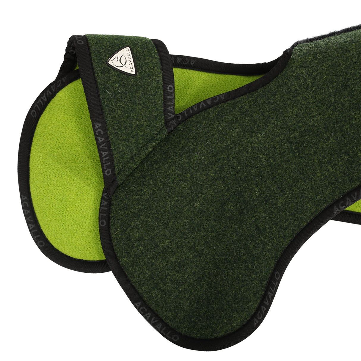 Acavallo Pad Piuma WFS Pocket Double Felt Rear Riser #colour_green