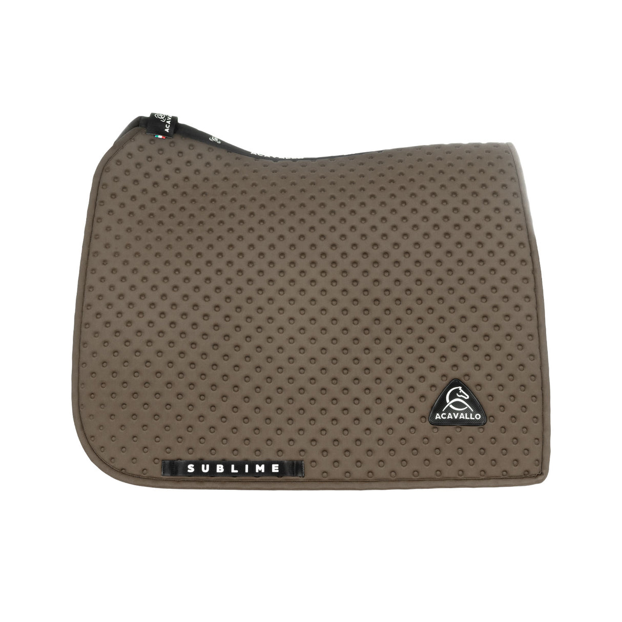 Acavallo Point Dressage Saddle Pad W/Square Back Corner #colour_brown