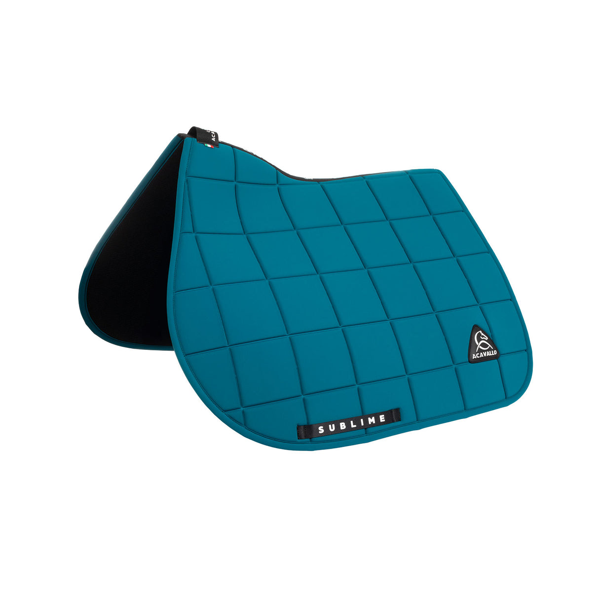 Acavallo Square Jumping Saddle Pad #colour_green