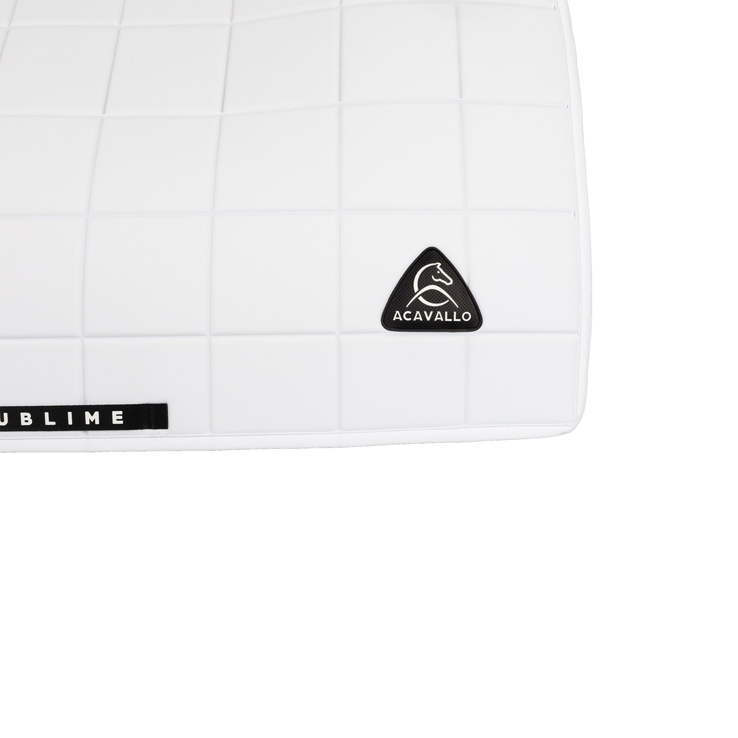 Acavallo Square Dressage Saddle Pad W/Square Back Corner #colour_white