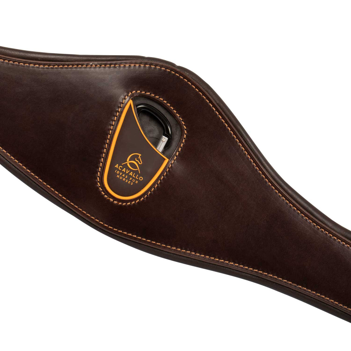 Acavallo Anatomical Jumping Girth Calfskin #colour_brown