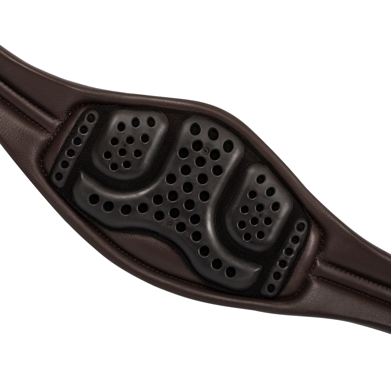 Acavallo Anatomical Jumping Girth Leather #colour_brown