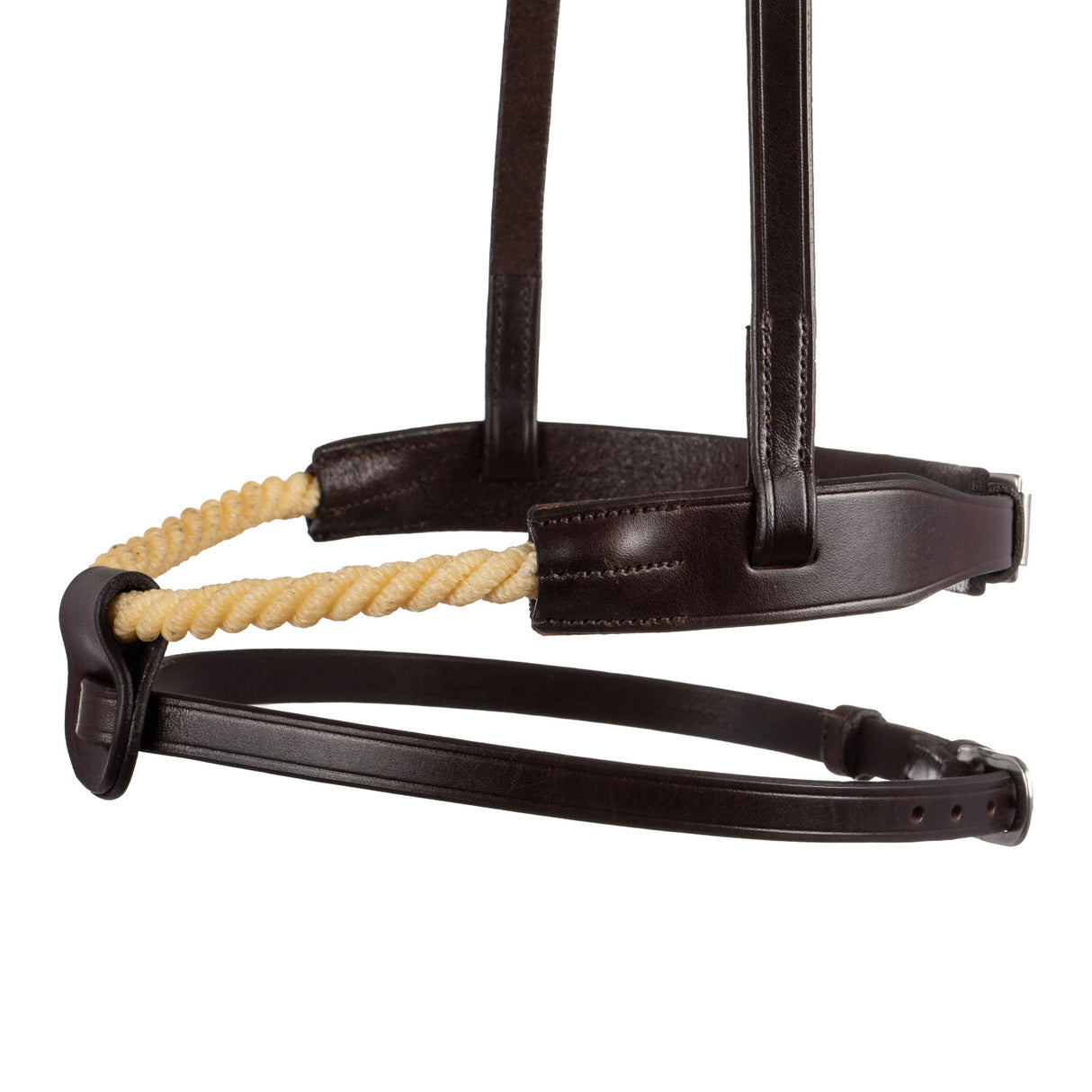 Acavallo Rope Flash Noseband #colour_brown