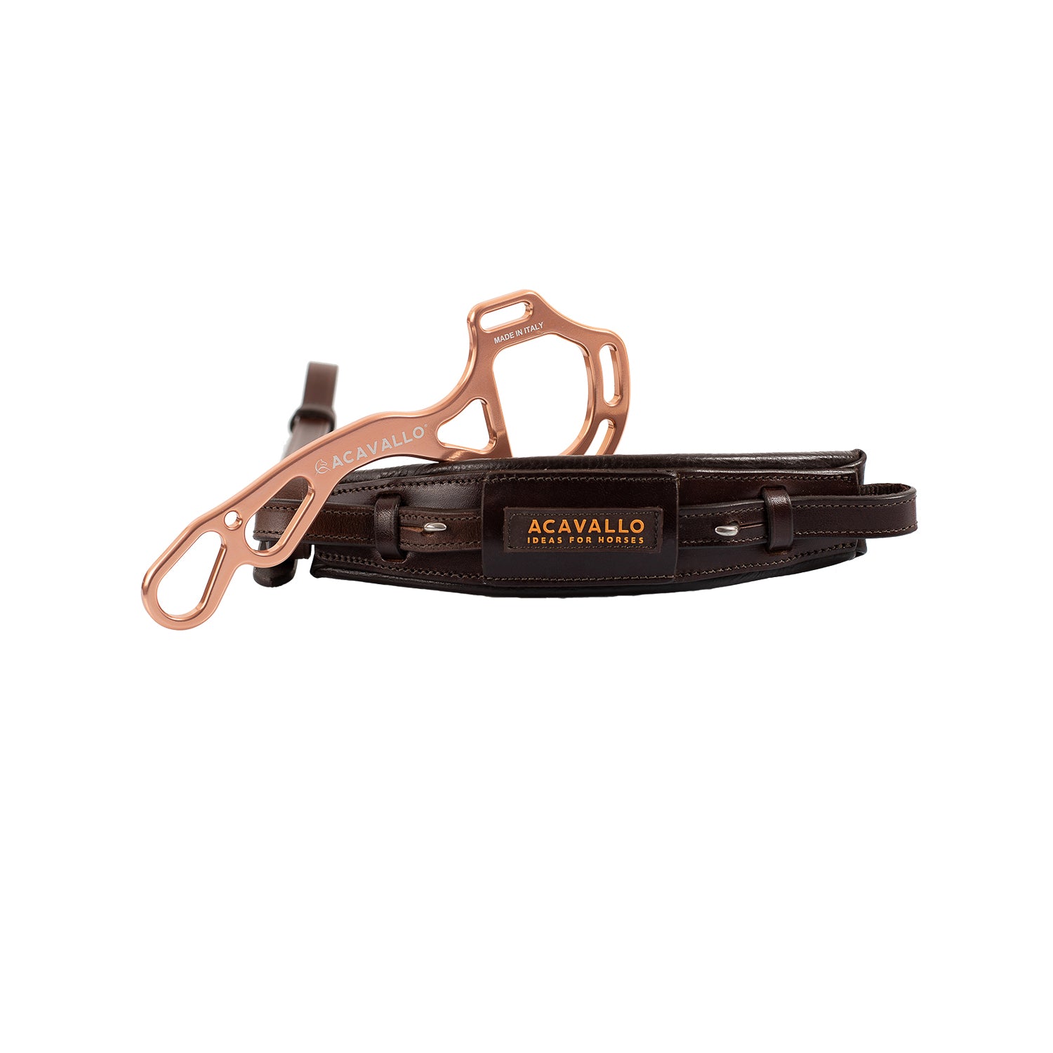 Acavallo Hackamore Noseband Calfskin #colour_brown
