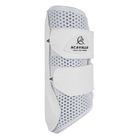 Acavallo Front Brushing Boots Perforated Neoprene #colour_white