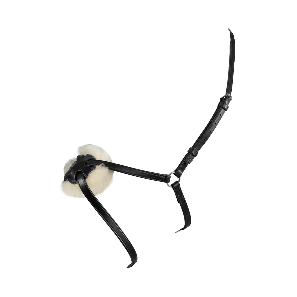 Equestro Leather Figure Eight Noseband Bridle #colour_black