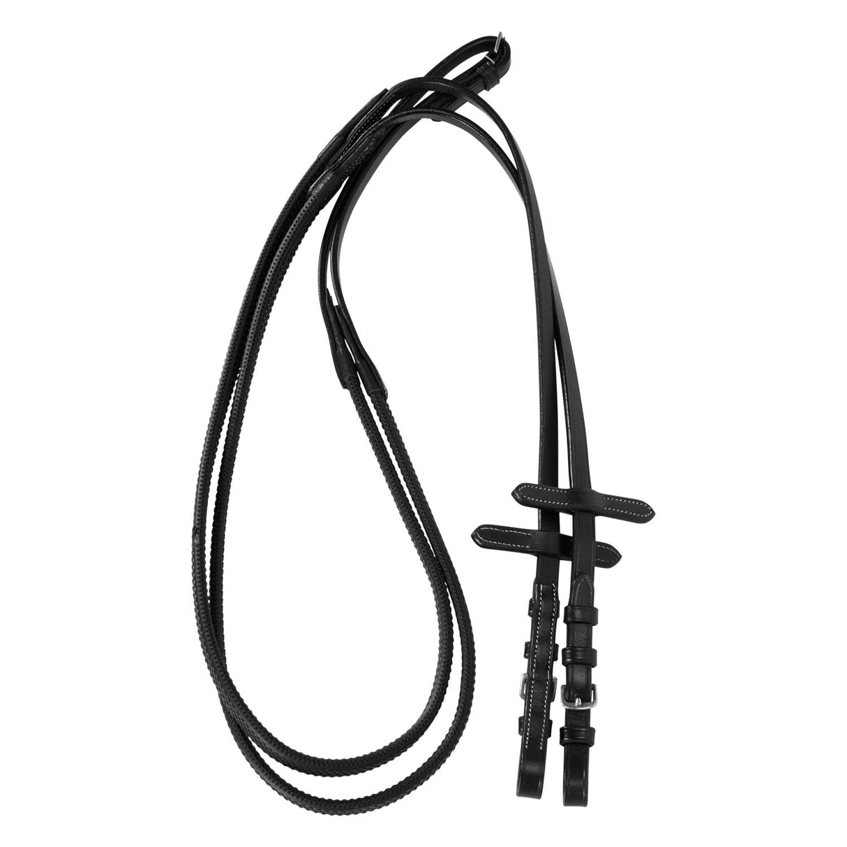 Equestro Leather English Bridle With Embroideries New #colour_black