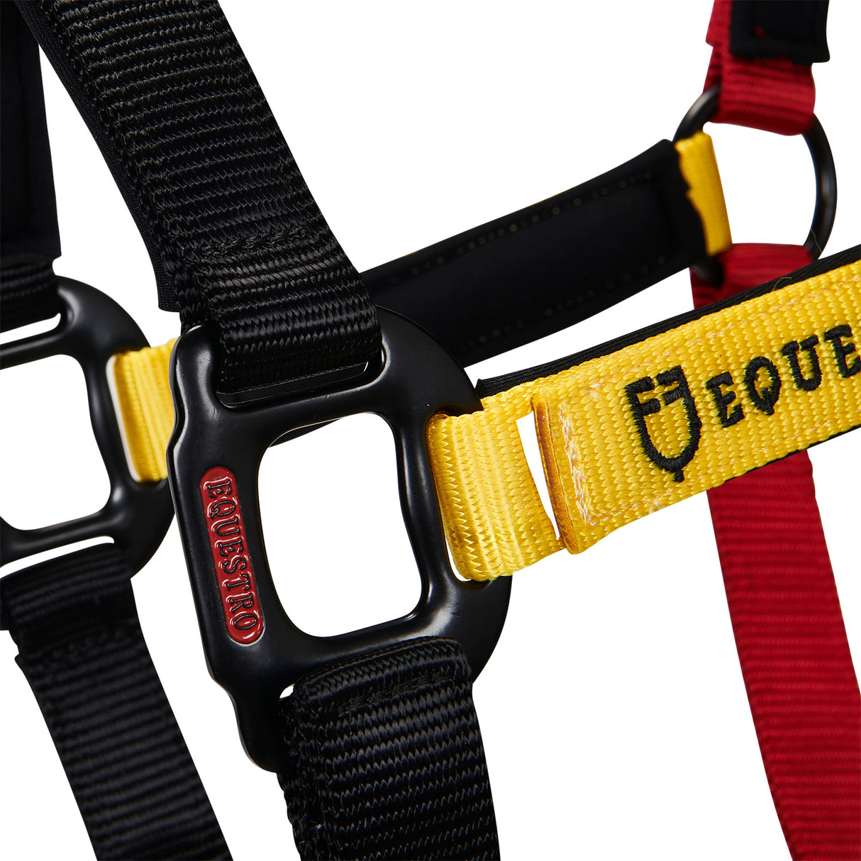 Equestro Nylon Halter With Snap Hook #colour_black