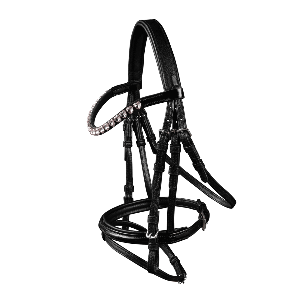 Waldhausen Happy Hearts Snaffle Bridle #colour_black
