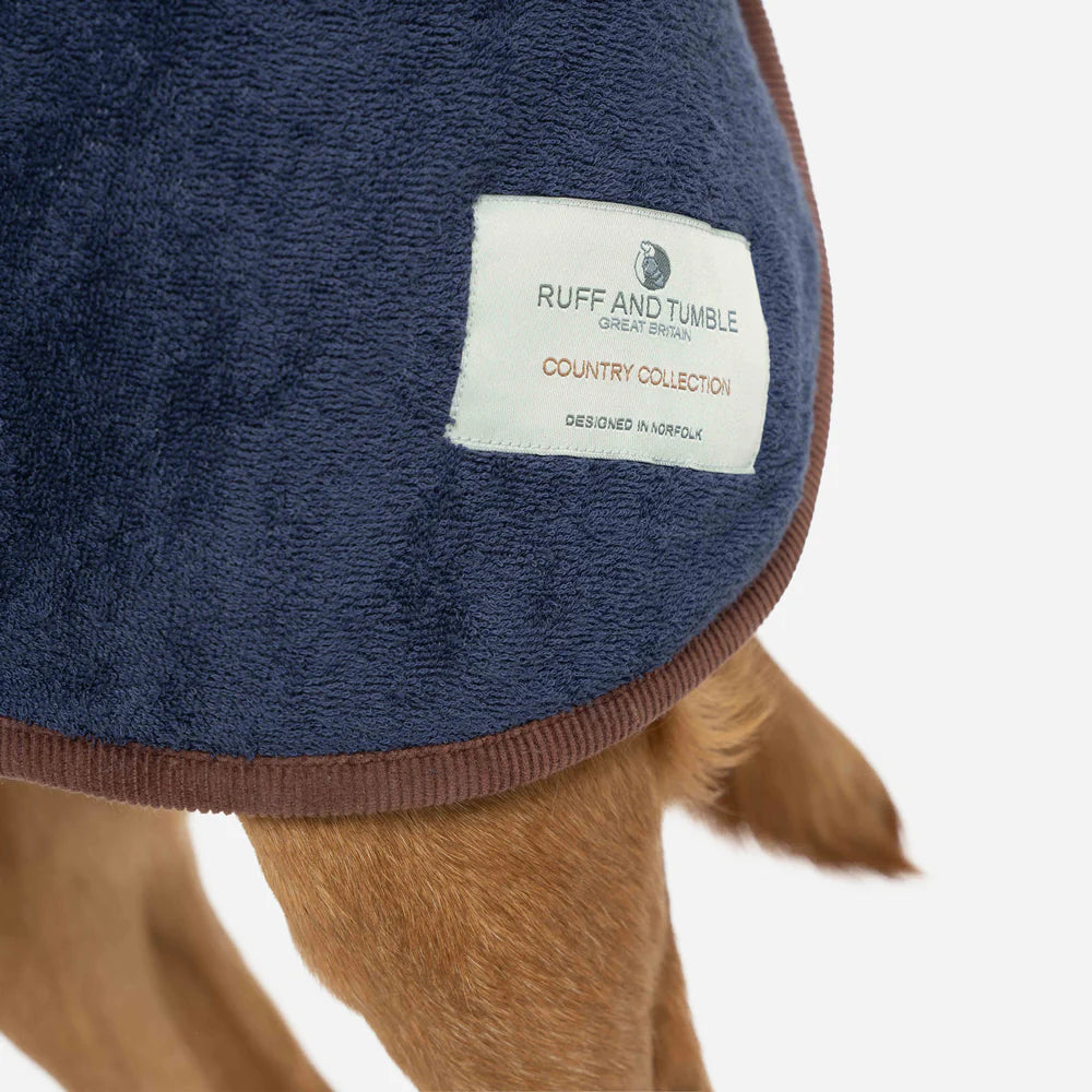 Ruff & Tumble Country Dog Drying Coat #colour_navy