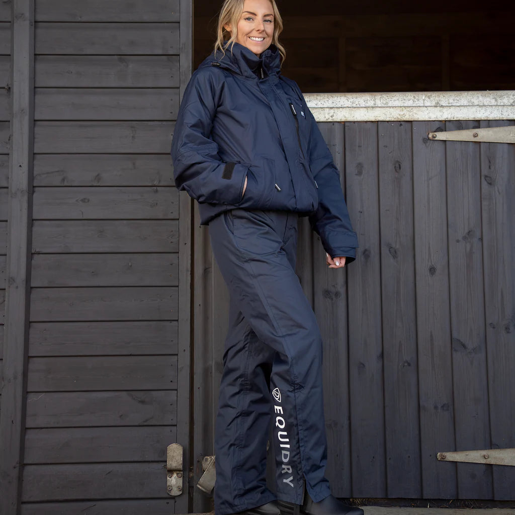 EQUIDRY Women's Lined Waterproof Trousers #colour_navy